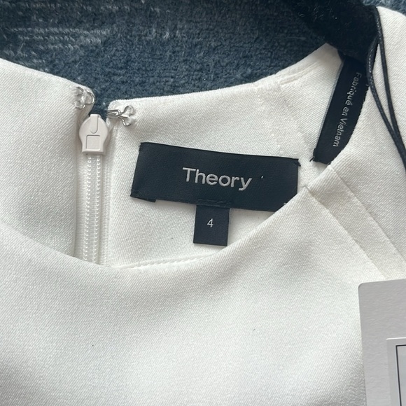 Theory Women’s 4 Cream Bi-Stretch Crepe Power Dress - Picture 9 of 9